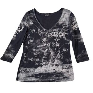 Vintage Y2K Vanilla Sugar Embellished Top Womens Small Dark Fairy Whimsigoth